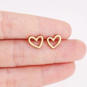NEW Gold Heart Earrings